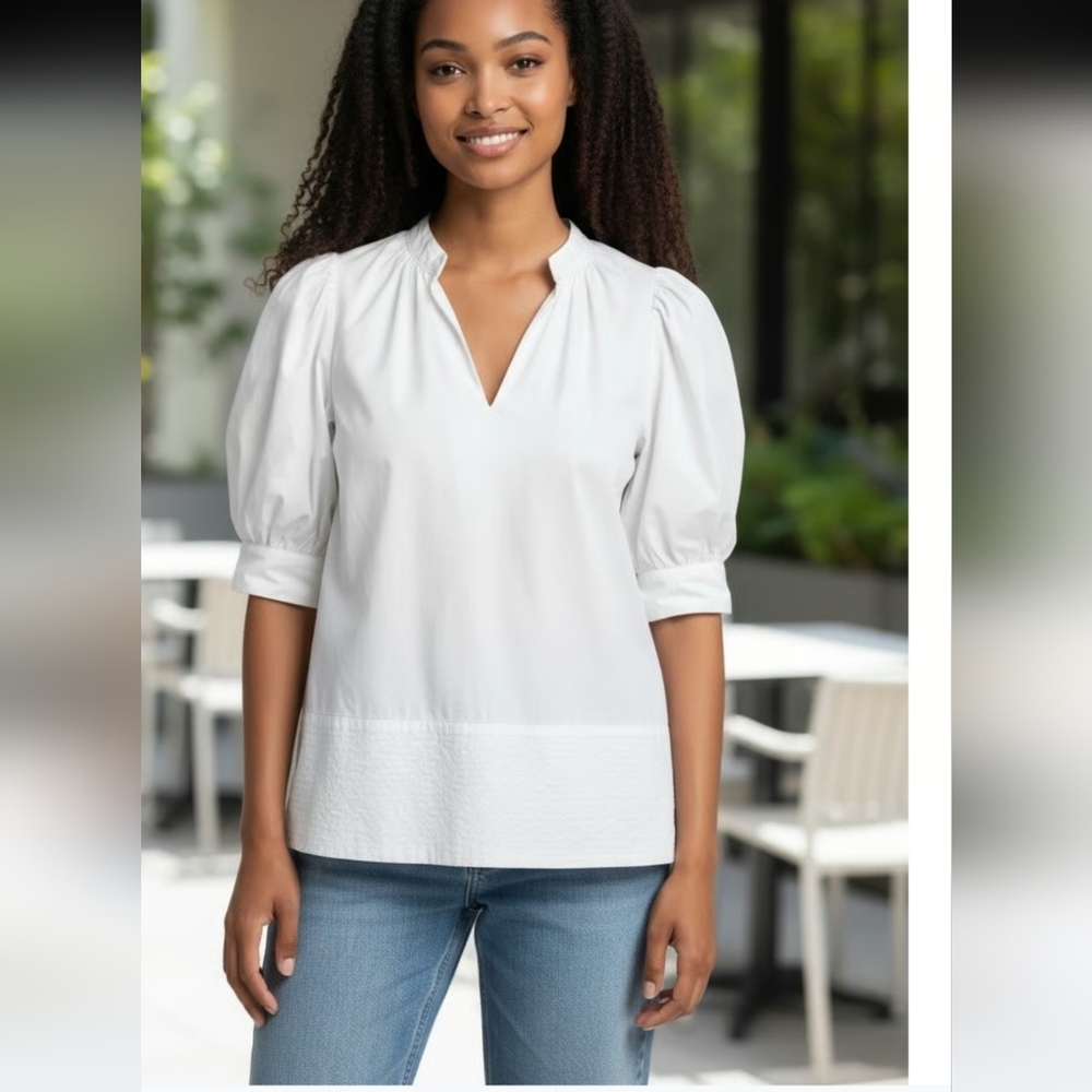 Chic White Blouse for Women 100% Cotton